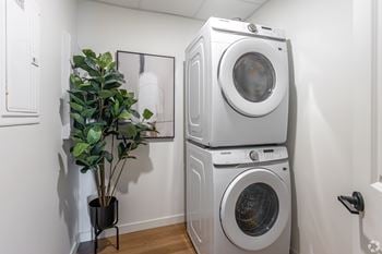 Stacked washer dryer
